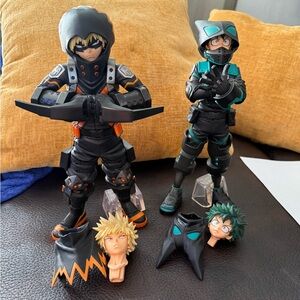 Anime Action Figures Set with Extra Heads